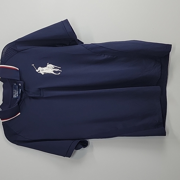 POLO Ralph Lauren BIG PONY Golf Shirt Snaps Performance Mesh Trim XL Men's - Picture 7 of 9